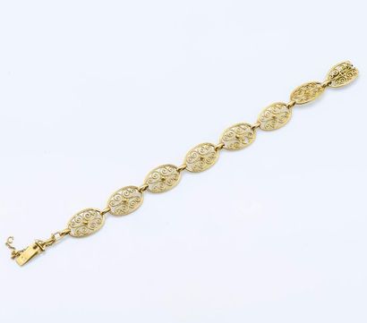 Bracelet souple en or jaune 18 carats (750...