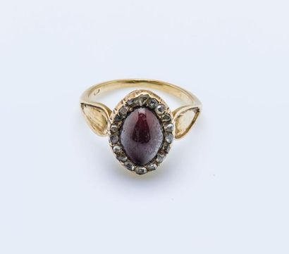 Bague en or jaune 14 carats (585 millièmes),...
