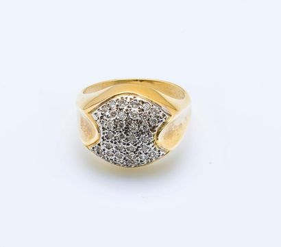 Bague jonc bombé en or jaune 18 carats (750...