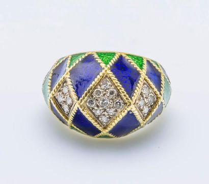 Bague jonc bombé en or jaune 18 carats (750...
