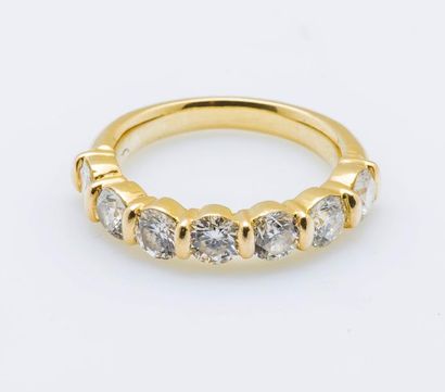 Demi-alliance en or jaune 18 carats (750...