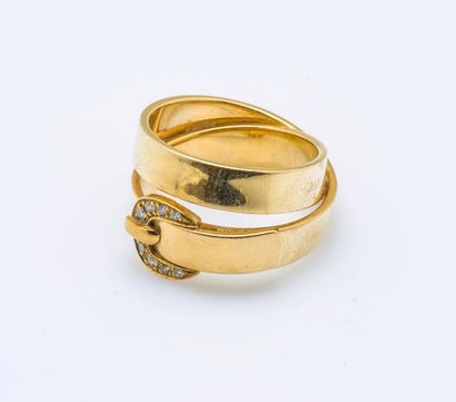 HERMÈS
Bague boucle de ceinture double tour...