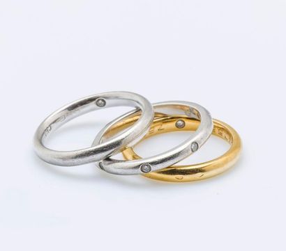 CHAUMET
Ensemble de trois alliances, une...