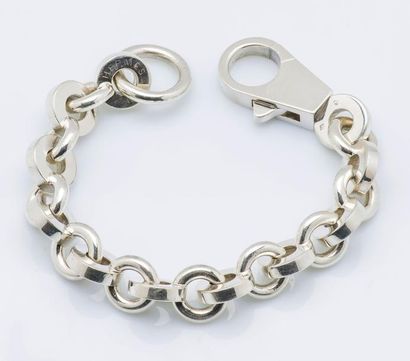 HERMÈS
Bracelet gourmette «Voltige» en argent...