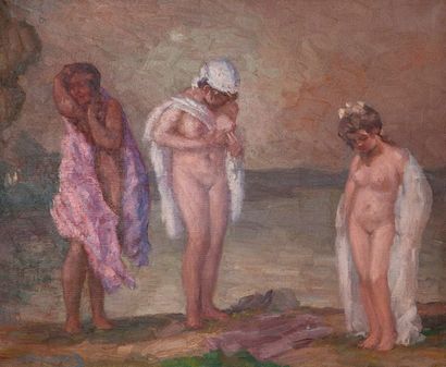 Pavel CHMAROFF (1874-1950),
Trois baigneuses

Huile...