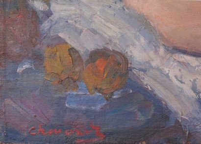 Pavel CHMAROFF (1874-1950),
Nu assis au bouquet...
