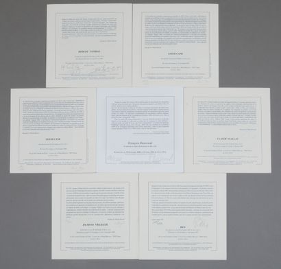 Set of 7 Palais des Congrès exhibition cards...