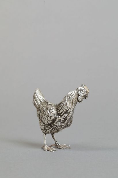 Petite Poule en argent .
Poids: 230g
Haut:...