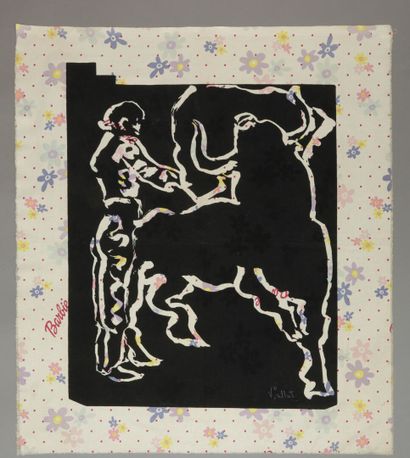 Claude Viallat (born 1936), 
Passe de Pecho
Serigraphy...