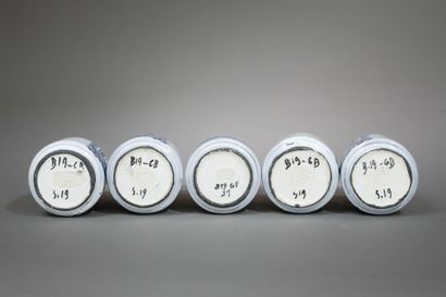 CAPRON Roger (1922-2006) 
Cinq pots à épices,...