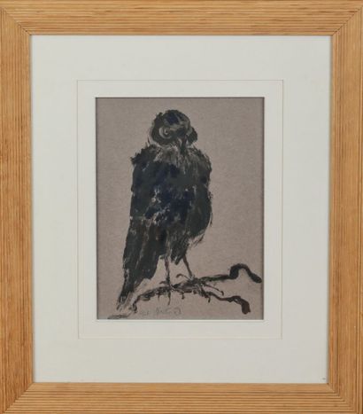 MODERN SCHOOL, 20th century
Black bird on...