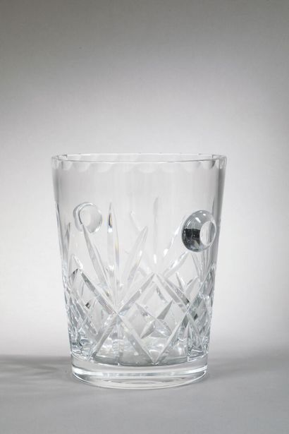 Seau à Champagne en Cristal Taillé, H.q De...