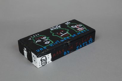 JAZZU (born 1983)
Cigar box painted on back,...