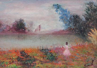 Bernard SMOL (1897-1969)
Girl by the water
Oil...