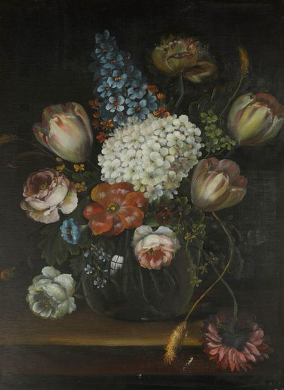 XXth CENTURY SCHOOL
Still life with a bouquet...