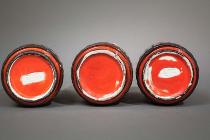 CAPRON Roger (1922-2006) 
Trois pots à épices...