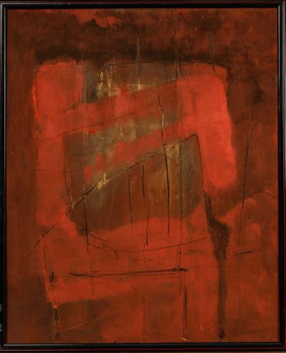Michelle SENLIS (1933-2020)
Composition rouge
Dyptique,...