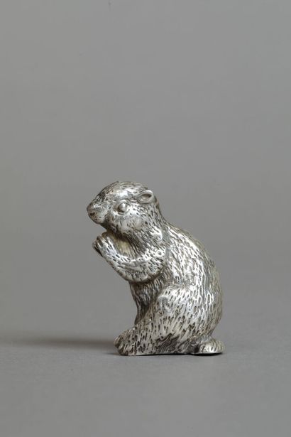 Petite Marmotte en argent.
Poids: 140g. 
Haut:...