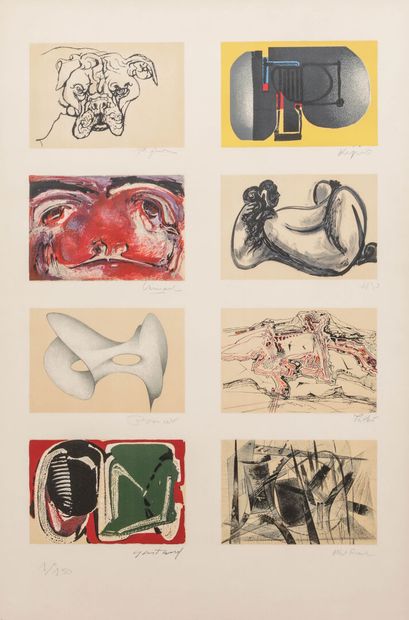 Collectif
Color lithograph on paper, with...