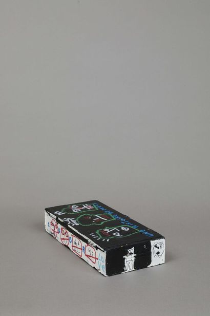 JAZZU (born 1983)
Cigar box painted on back,...