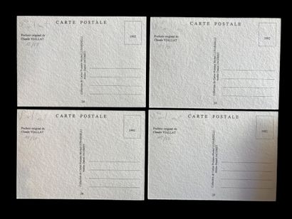 Claude VIALLAT (b. 1936)
Series of 4 postcards,...