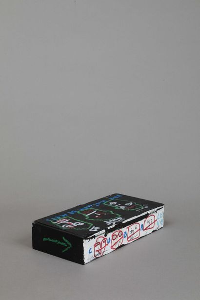 JAZZU (born 1983)
Cigar box painted on back,...