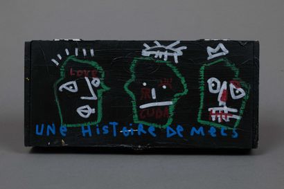JAZZU (born 1983)
Cigar box painted on back,...