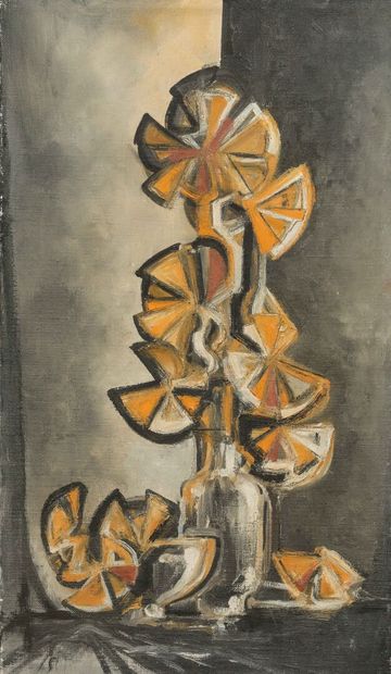 MODERN SCHOOL
Bunch of flowers
Oil on canvas,...