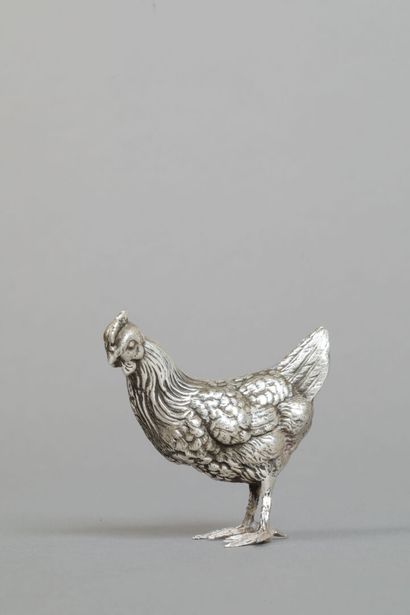 Petite Poule en argent .
Poids: 230g
Haut:...