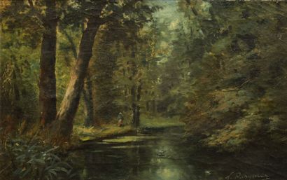 MODERN SCHOOL
In the undergrowth
Oil on canvas...