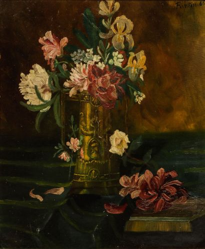 Fantin 
Still Life with a Bouquet of Flowers
Oil...