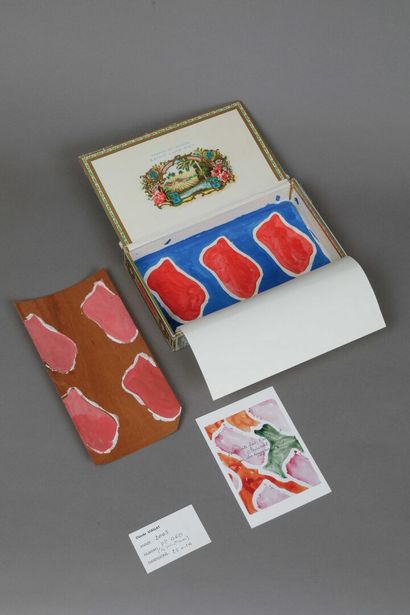 Claude VIALLAT (born 1936)
Cigar box painted...