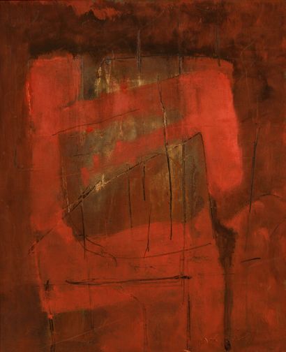 Michelle SENLIS (1933-2020)
Composition rouge
Dyptique,...