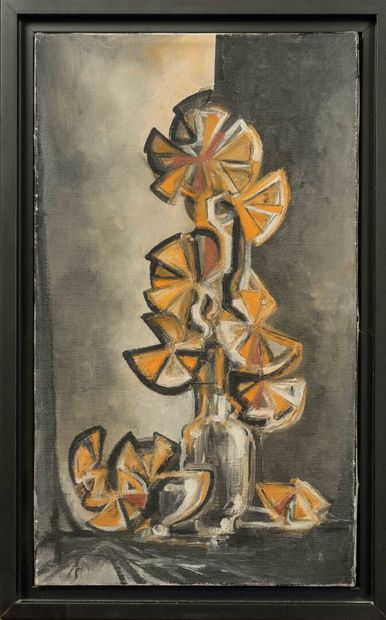 MODERN SCHOOL
Bunch of flowers
Oil on canvas,...