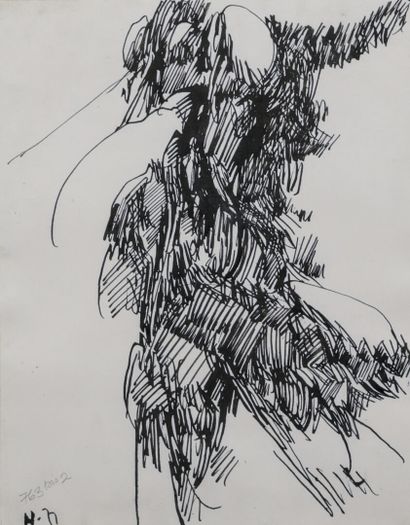 Gisèle LACROIX (born 1935)
Abstraction, 1971
Ink...