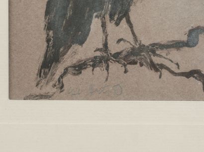 MODERN SCHOOL, 20th century
Black bird on...