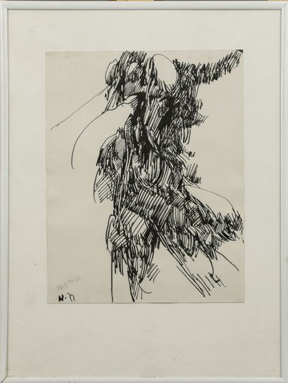Gisèle LACROIX (born 1935)
Abstraction, 1971
Ink...