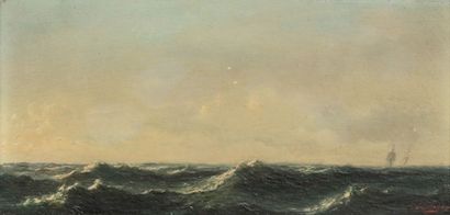 19th century FRENCH SCHOOL
Marine
Oil on...