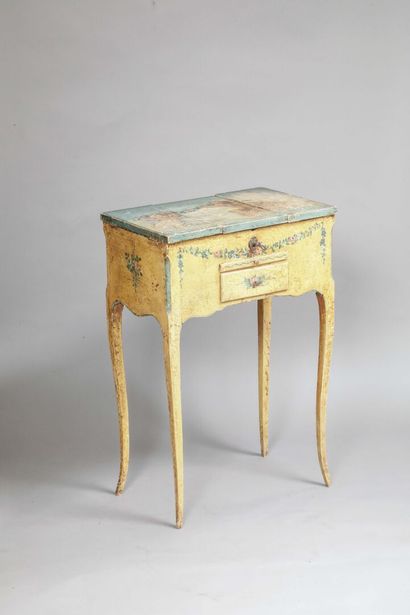 Dressing table decorated with cherubs and...