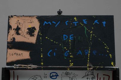 JAZZU (born 1983)
Cigar box painted on back,...