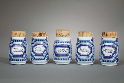 CAPRON Roger (1922-2006) 
Cinq pots à épices,...