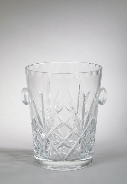 Seau à Champagne en Cristal Taillé, H.q De...