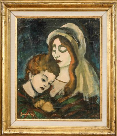 MODERN SCHOOL
Mother and Child
Oil on canvas...