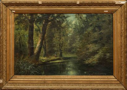 MODERN SCHOOL
In the undergrowth
Oil on canvas...