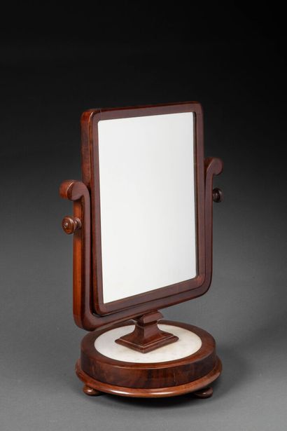 Small dressing table mirror in natural wood.
20th...
