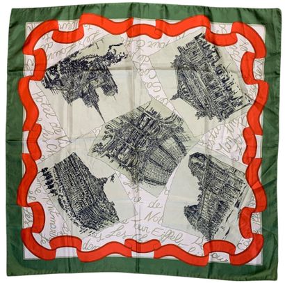 Lot including 4 various scarves: 
-Ines de...