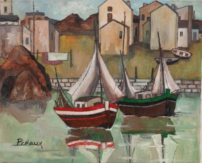 Raymond PRÉAUX 1916-1997)
Boats
Oil on canvas,...