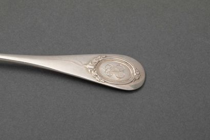 Thomas and Hénin 
Silver sprinkler spoon,...