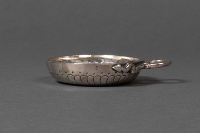 Silver wine stein, snake handle, twisted...