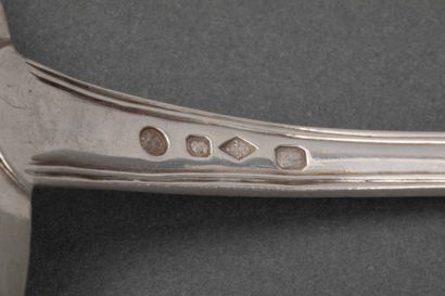 Charles-Salomon MAHLER 
Oval silver sauce...